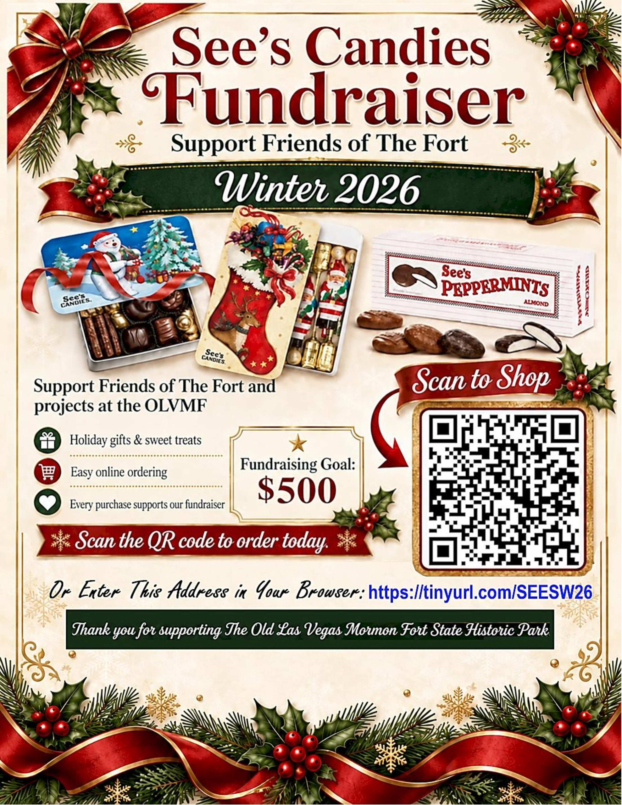 Sees Candies Winter Fundraiser Flyer