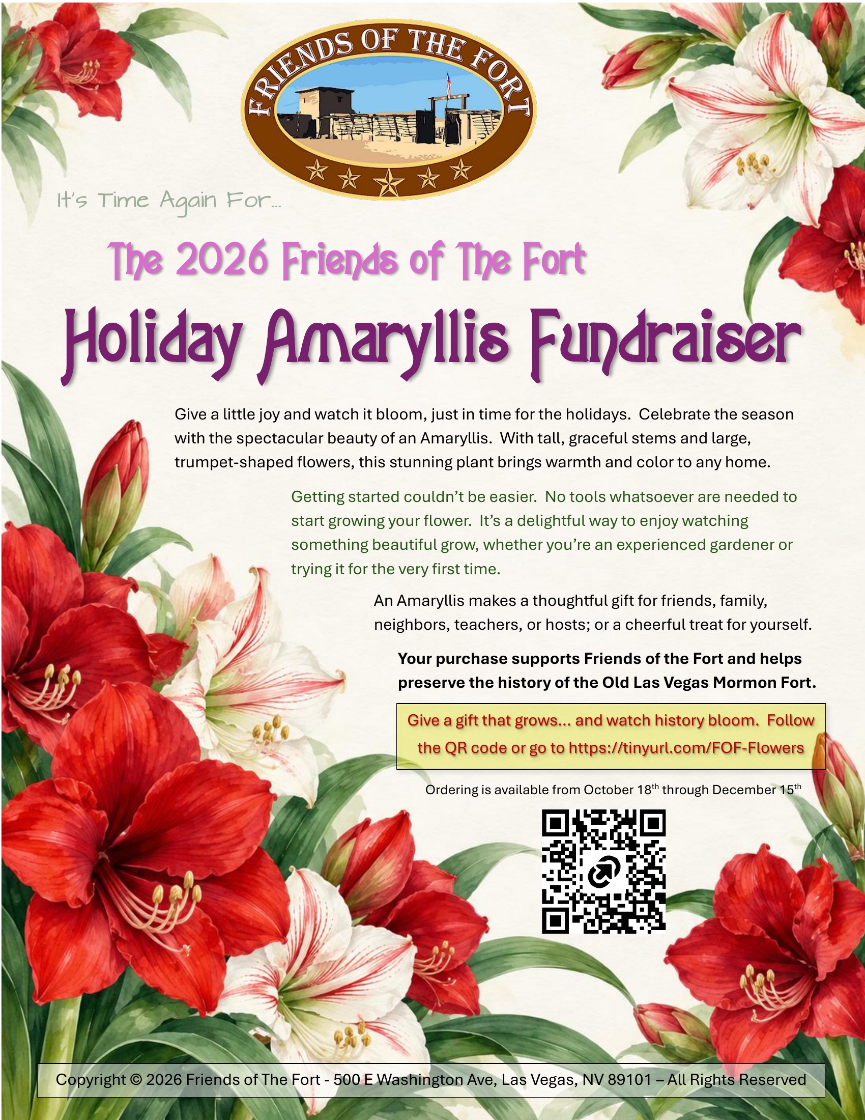 Holiday Amaryllis Fundraiser